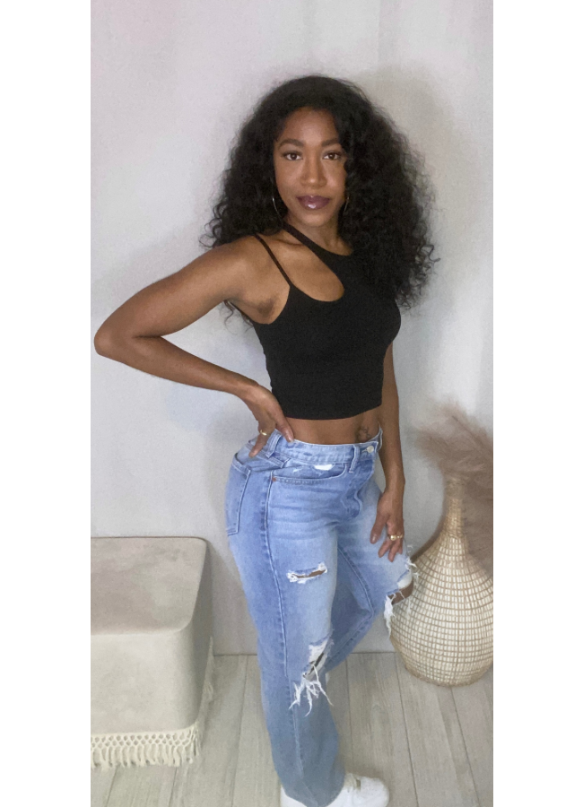 Black crop top