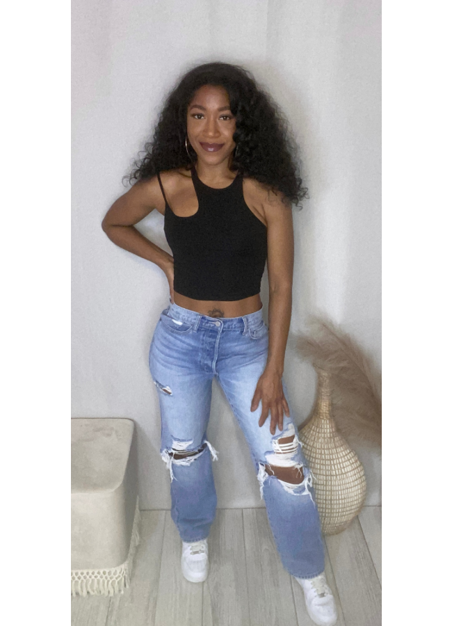 Black crop top
