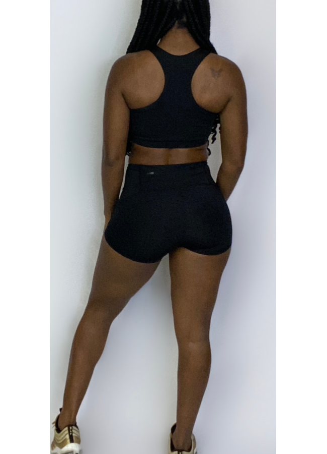 Black athletic shorts