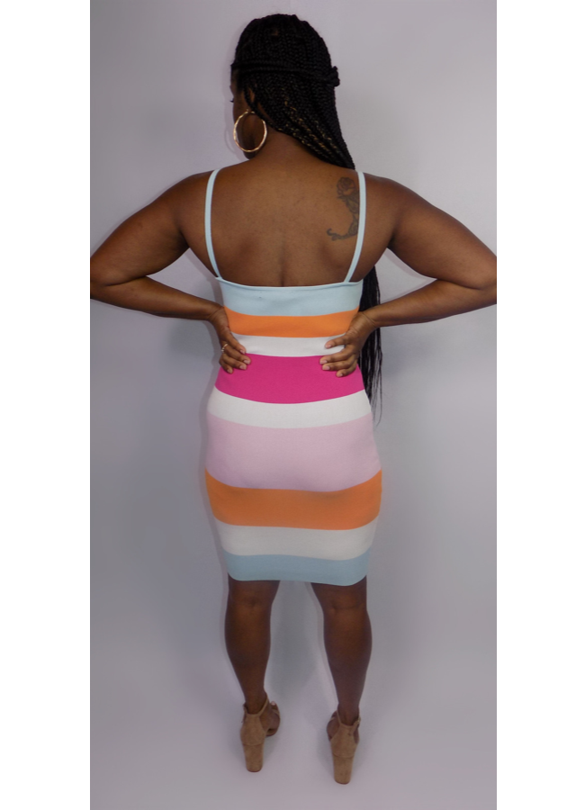 Colorful stripped dress