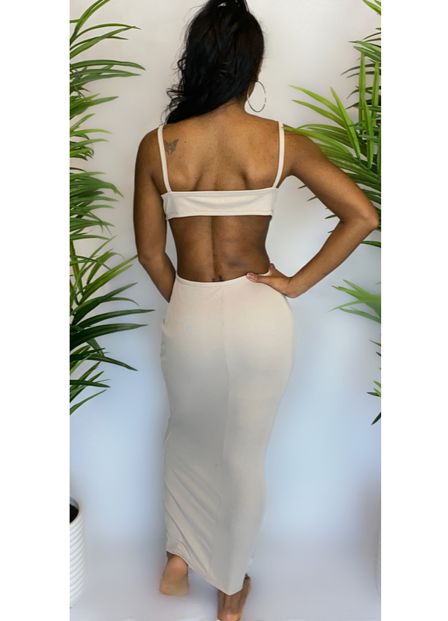 Tan maxi dress