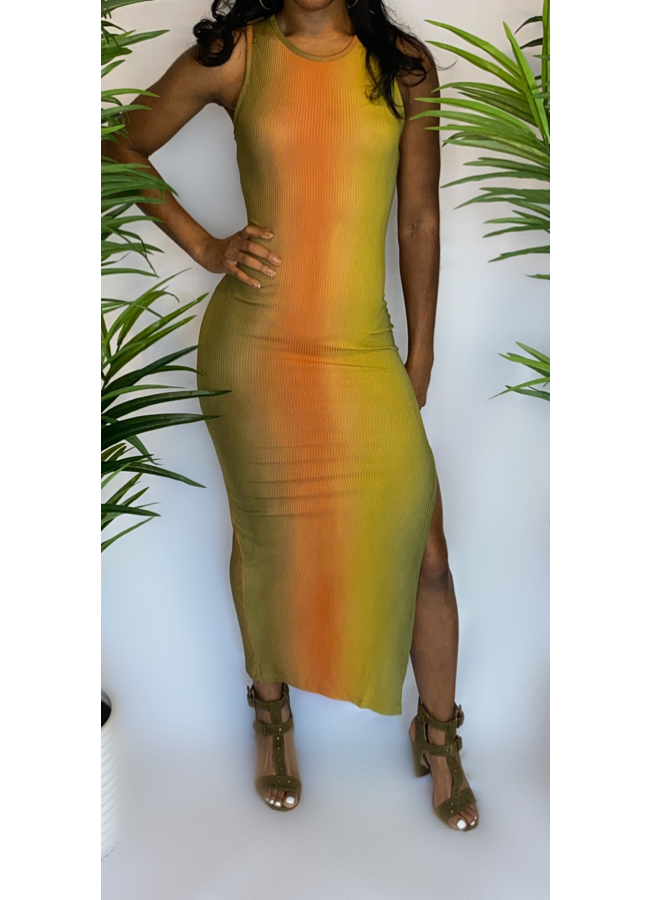 Watercolor maxi dress