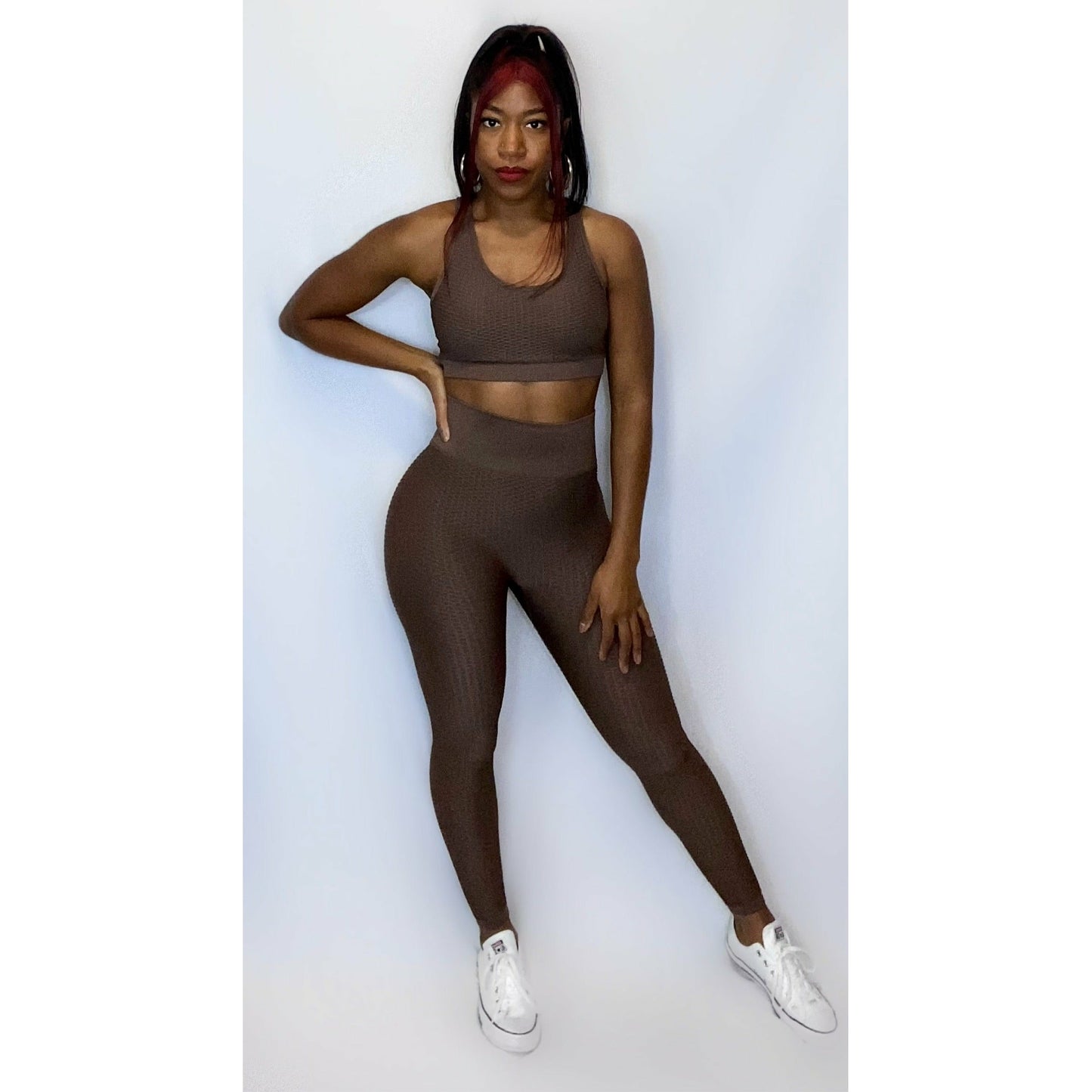 Brown sports bra