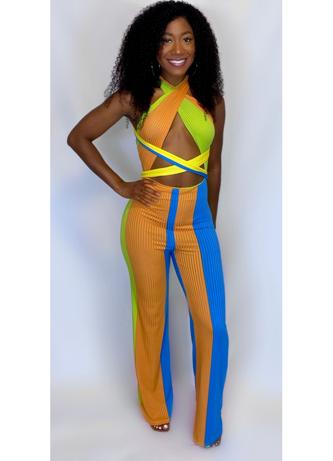 Multi colored jumpsuit