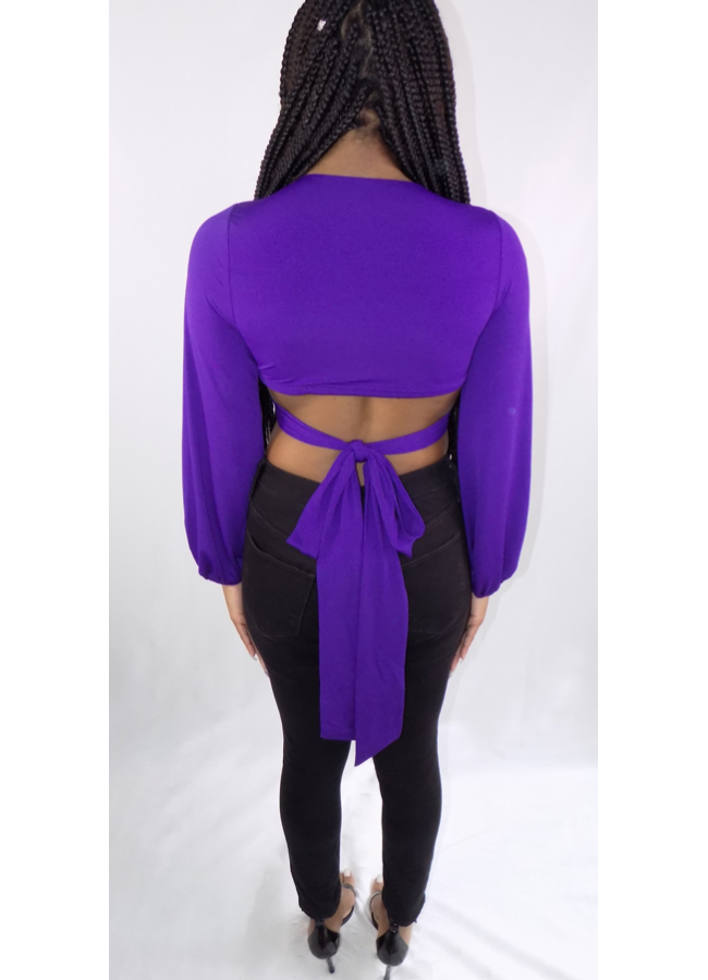 Purple crop top